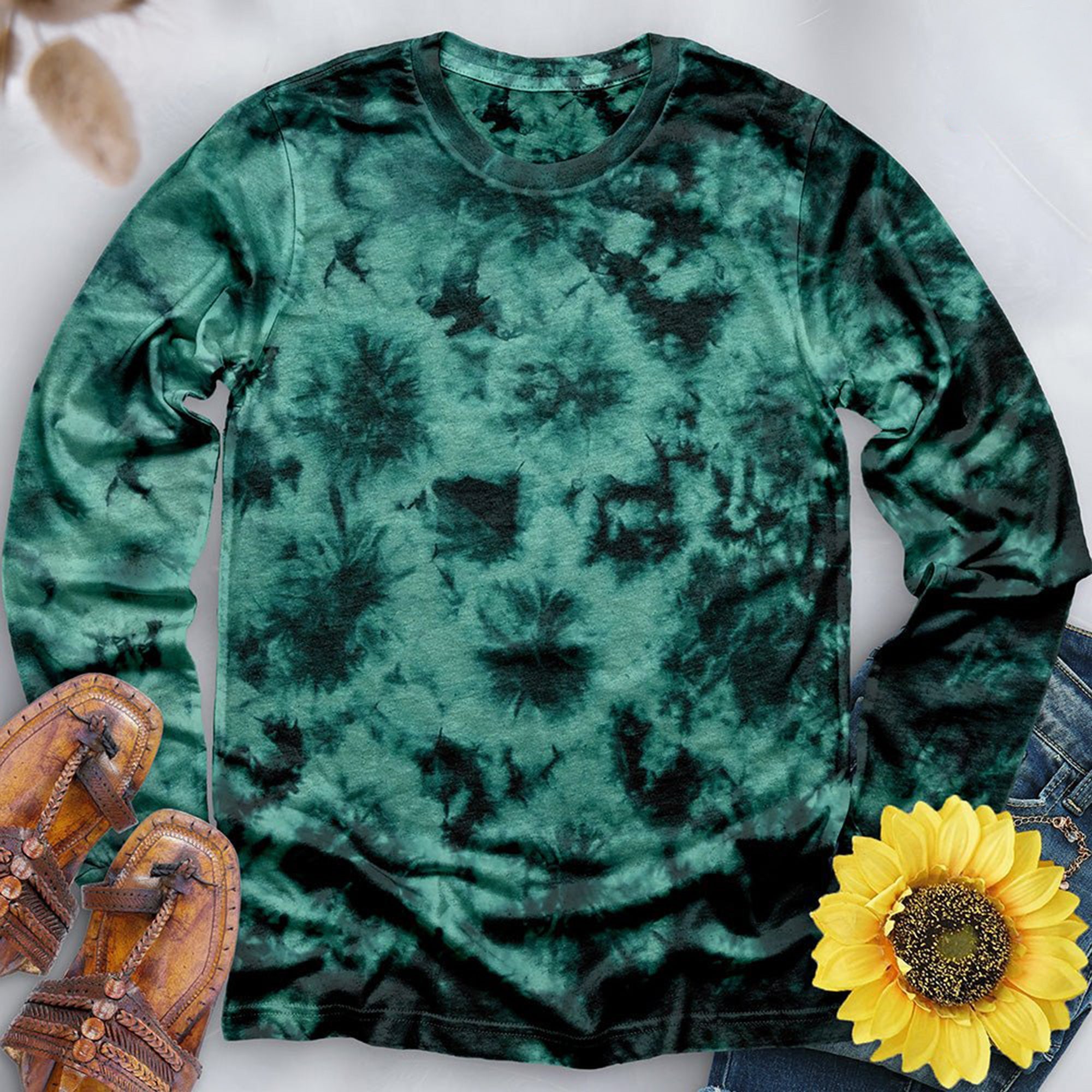Crystal Jade Hand Dyed Long Sleeve - Free Spirited