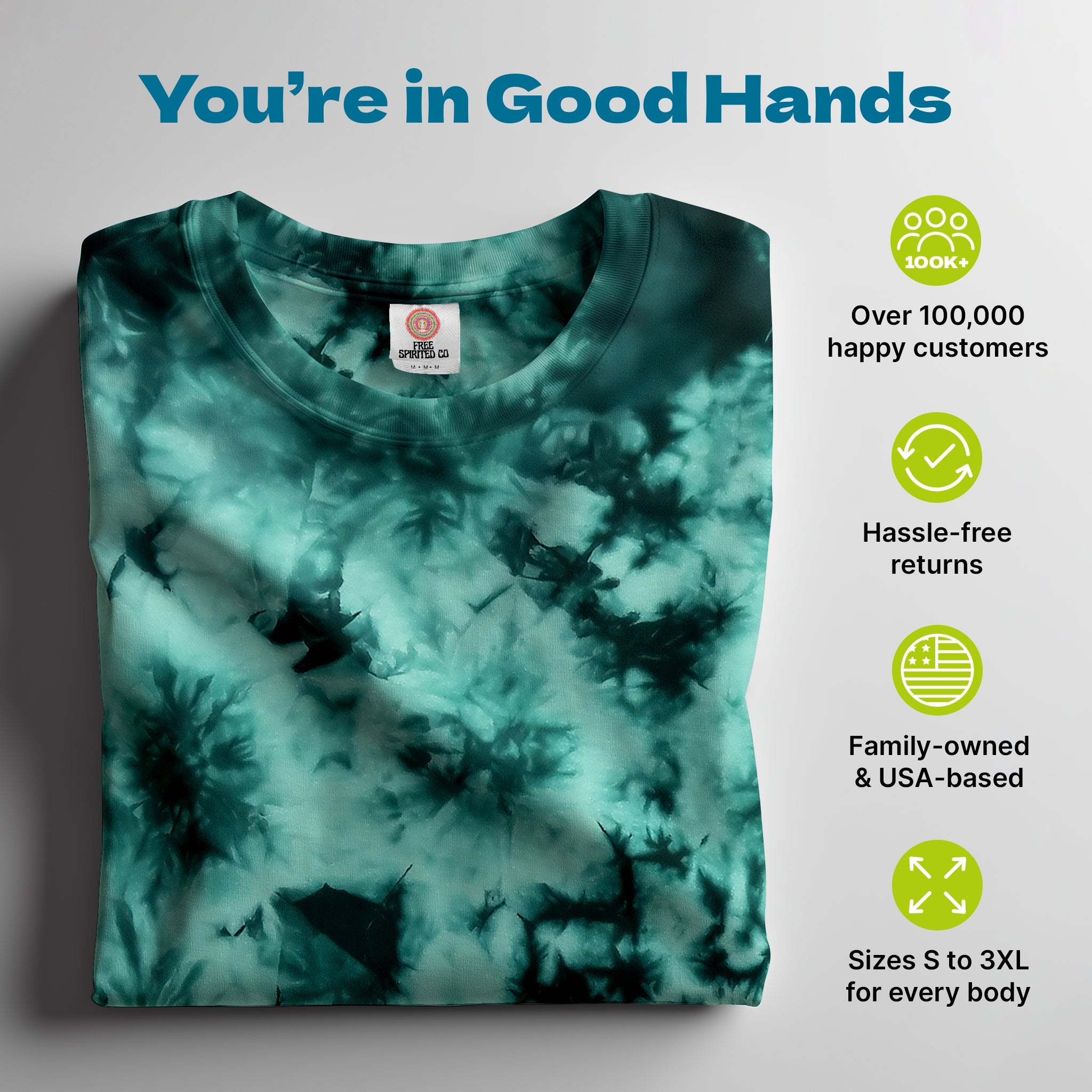 Crystal Jade Premium Hand - Dyed Comfort Shirt - Free Spirited