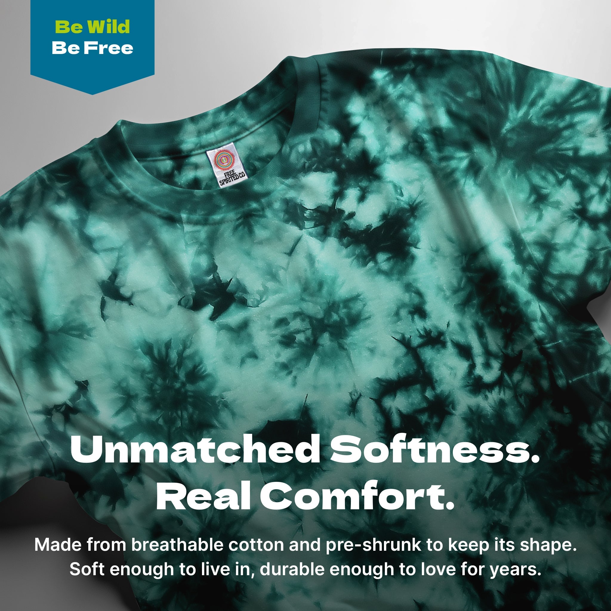 Crystal Jade Premium Hand - Dyed Comfort Shirt - Free Spirited