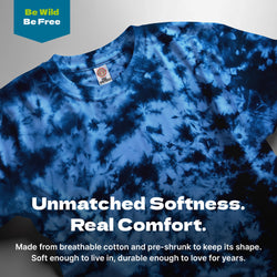 Crystal Navy and Columbia Hand - Dyed Comfort Shirt - Free Spirited