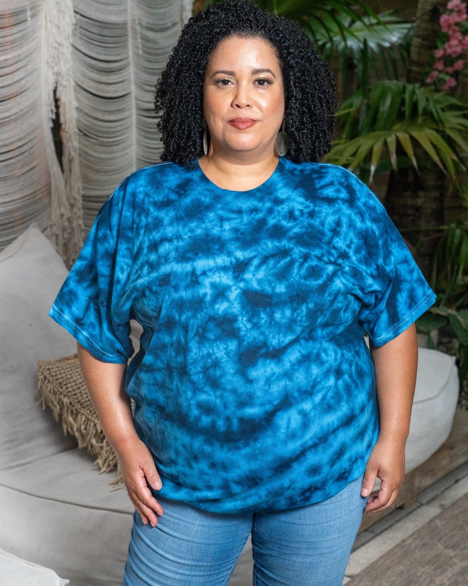 Crystal Navy Premium Hand-Dyed Comfort Shirt - Free Spirited