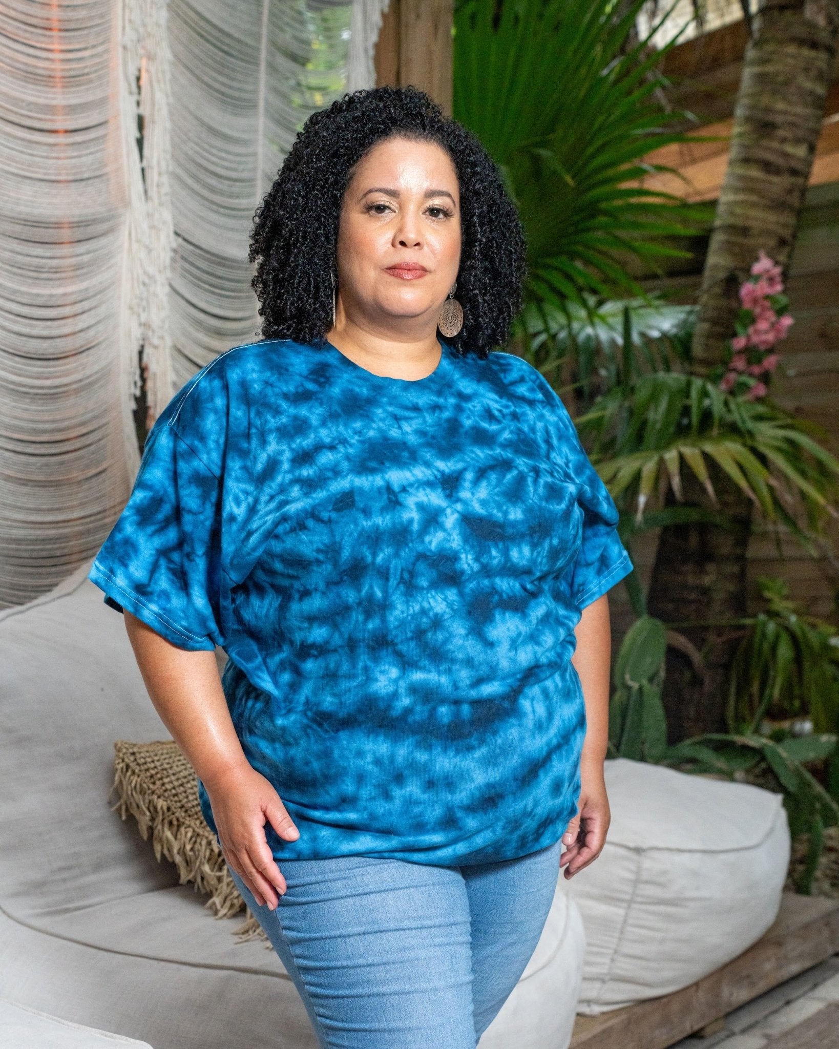 Crystal Navy Premium Hand-Dyed Comfort Shirt - Free Spirited