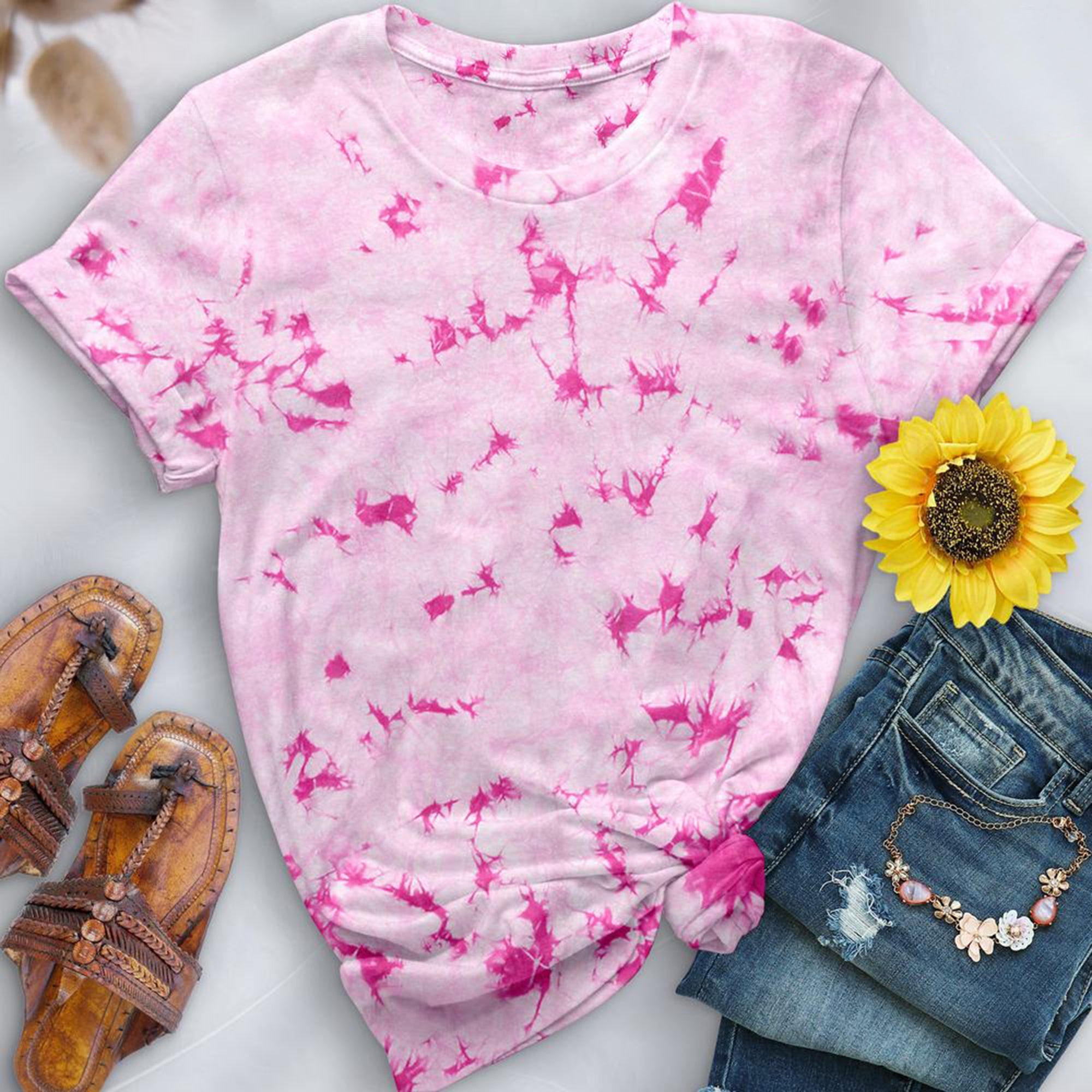 Crystal Pink Premium Hand-Dyed Comfort Shirt - Free Spirited