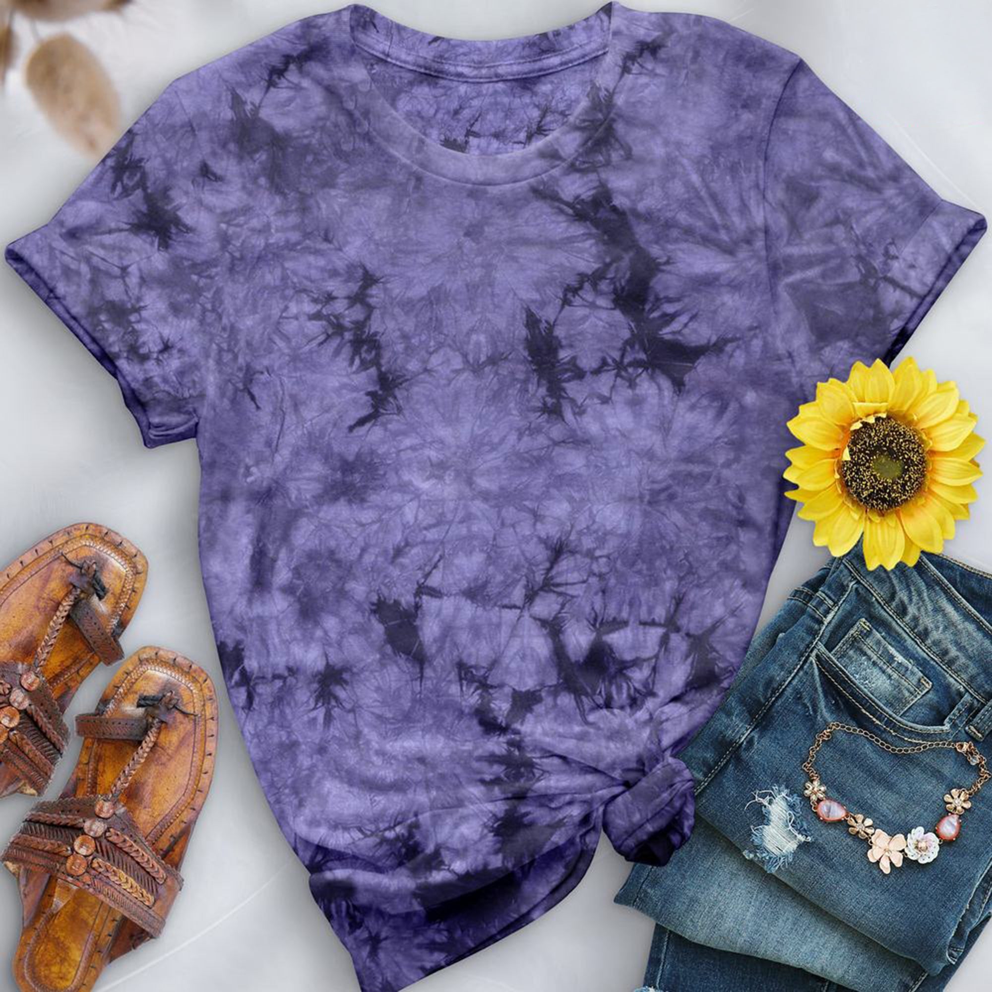 Crystal Plum Premium Hand-Dyed Comfort Shirt - Free Spirited