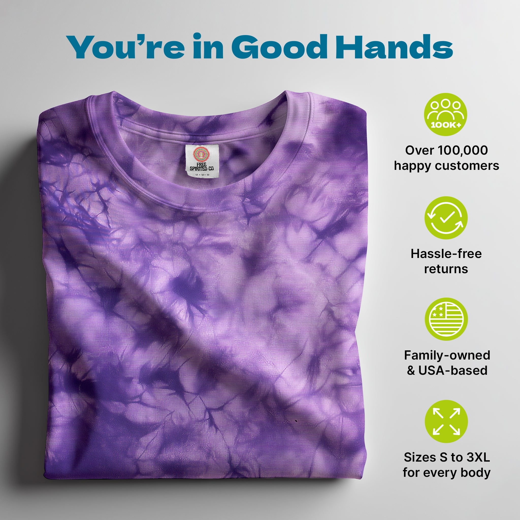 Crystal Purple Premium Hand - Dyed Comfort Shirt - Free Spirited