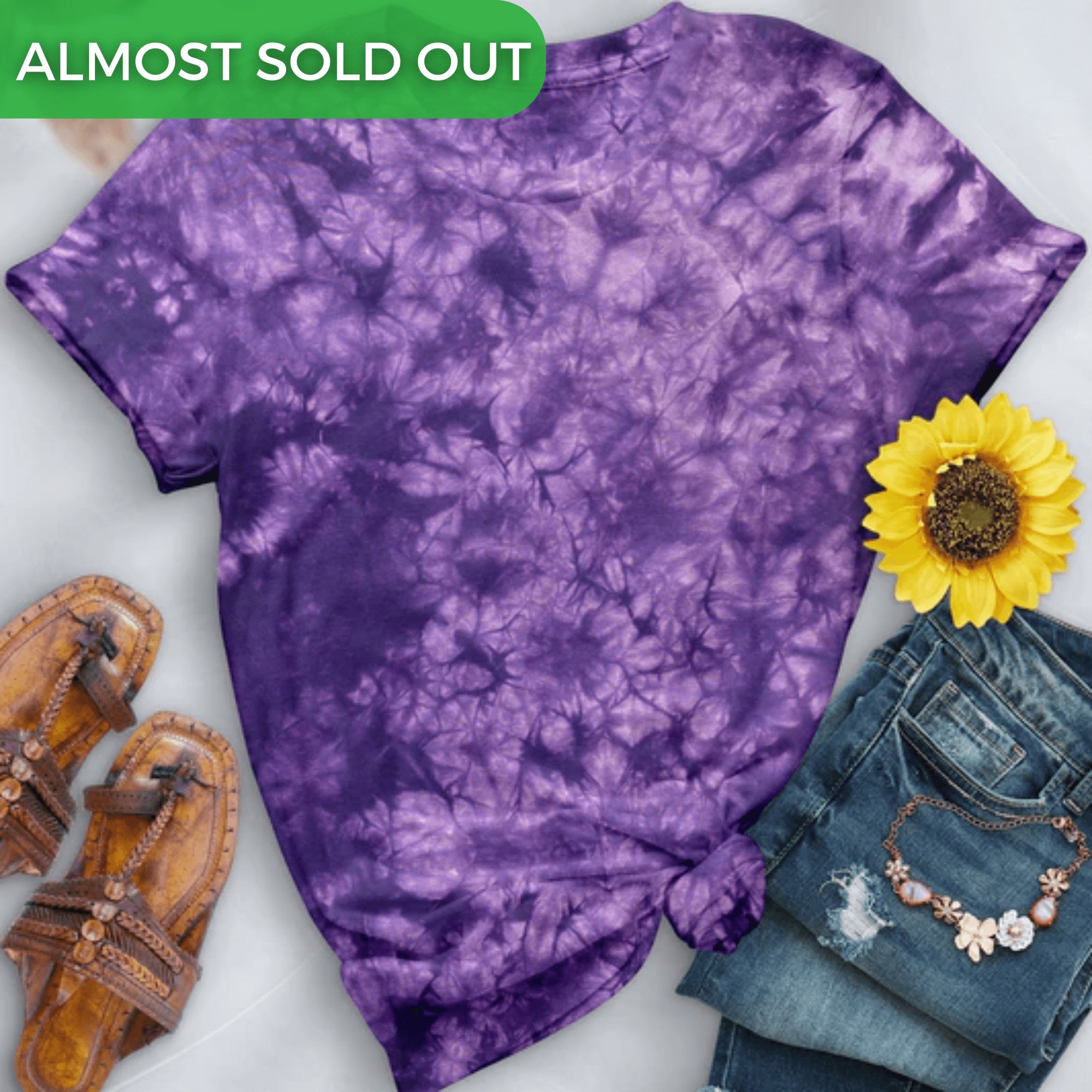 Crystal Purple Premium Hand-Dyed Comfort Shirt - Free Spirited
