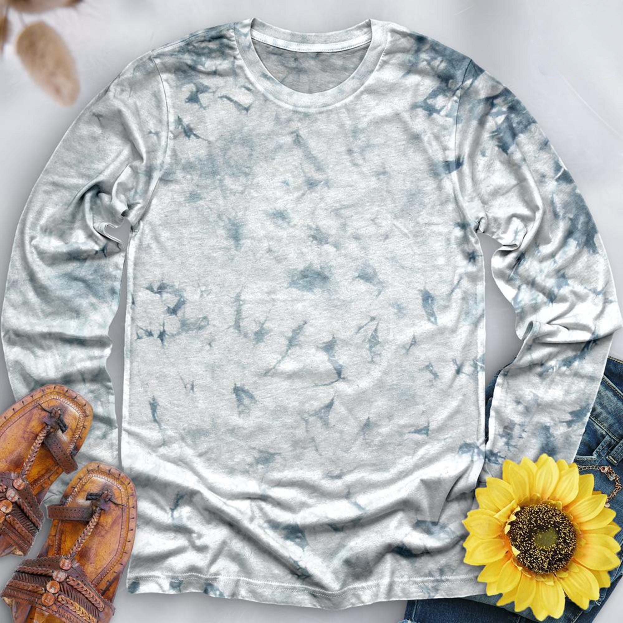 Crystal Silver Hand Dyed Long Sleeve - Free Spirited