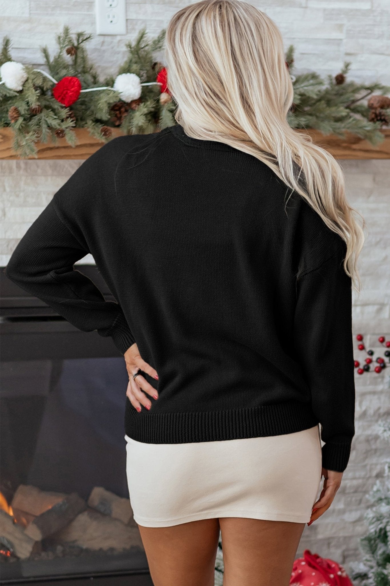 Darcy Christmas Drop Shoulder Sweater - Free Spirited