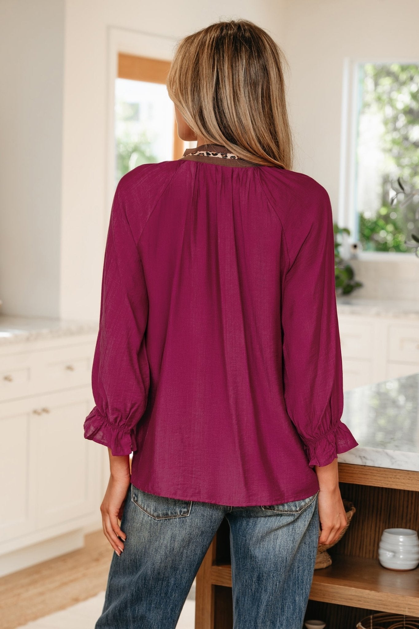 Deborah Flounced Bracelet Sleeve Blouse by Threaded Pear - Free Spirited