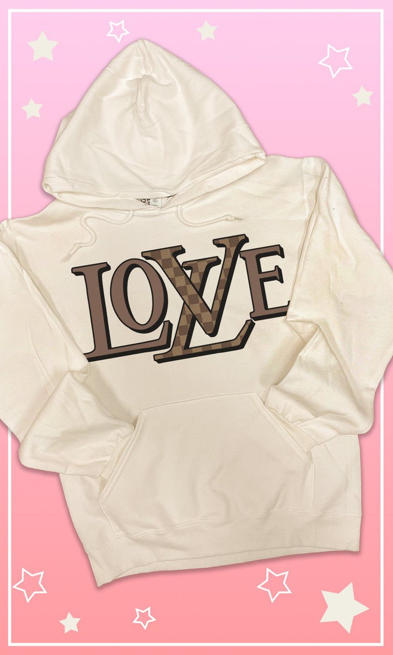 Designer Love Graphic Hoodie - Free Spirited