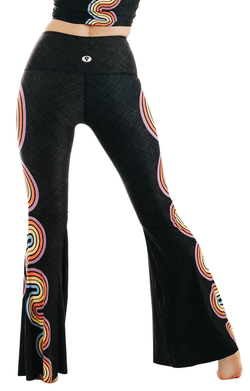 Double Rainbow Printed Bell Bottoms - Free Spirited