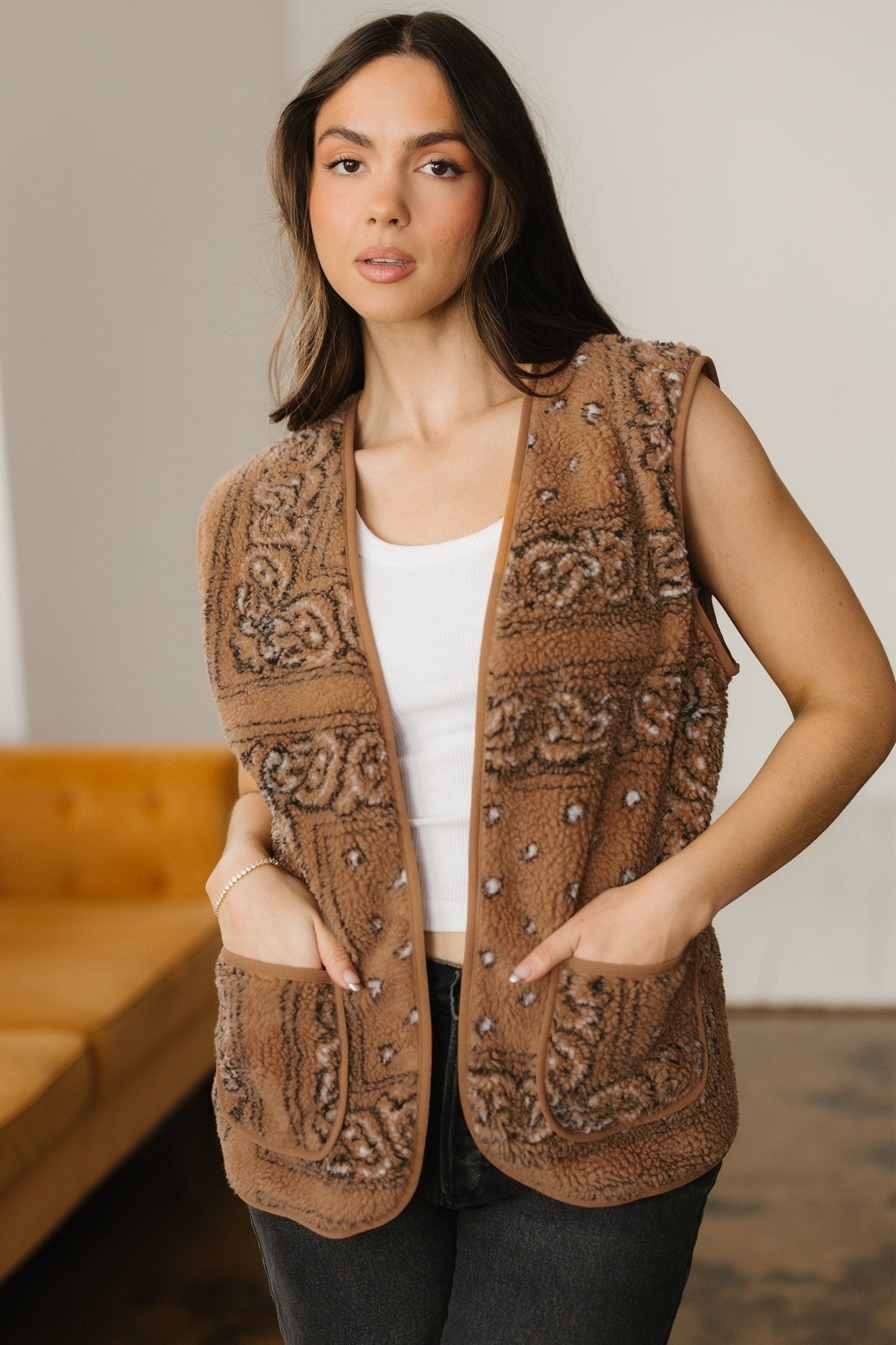Elaine Western Fashion Vest Jacket by Threaded Pear - Free Spirited