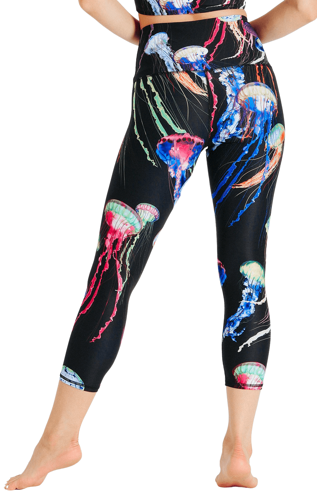 Electric Flow Printed Yoga Crops - Free Spirited