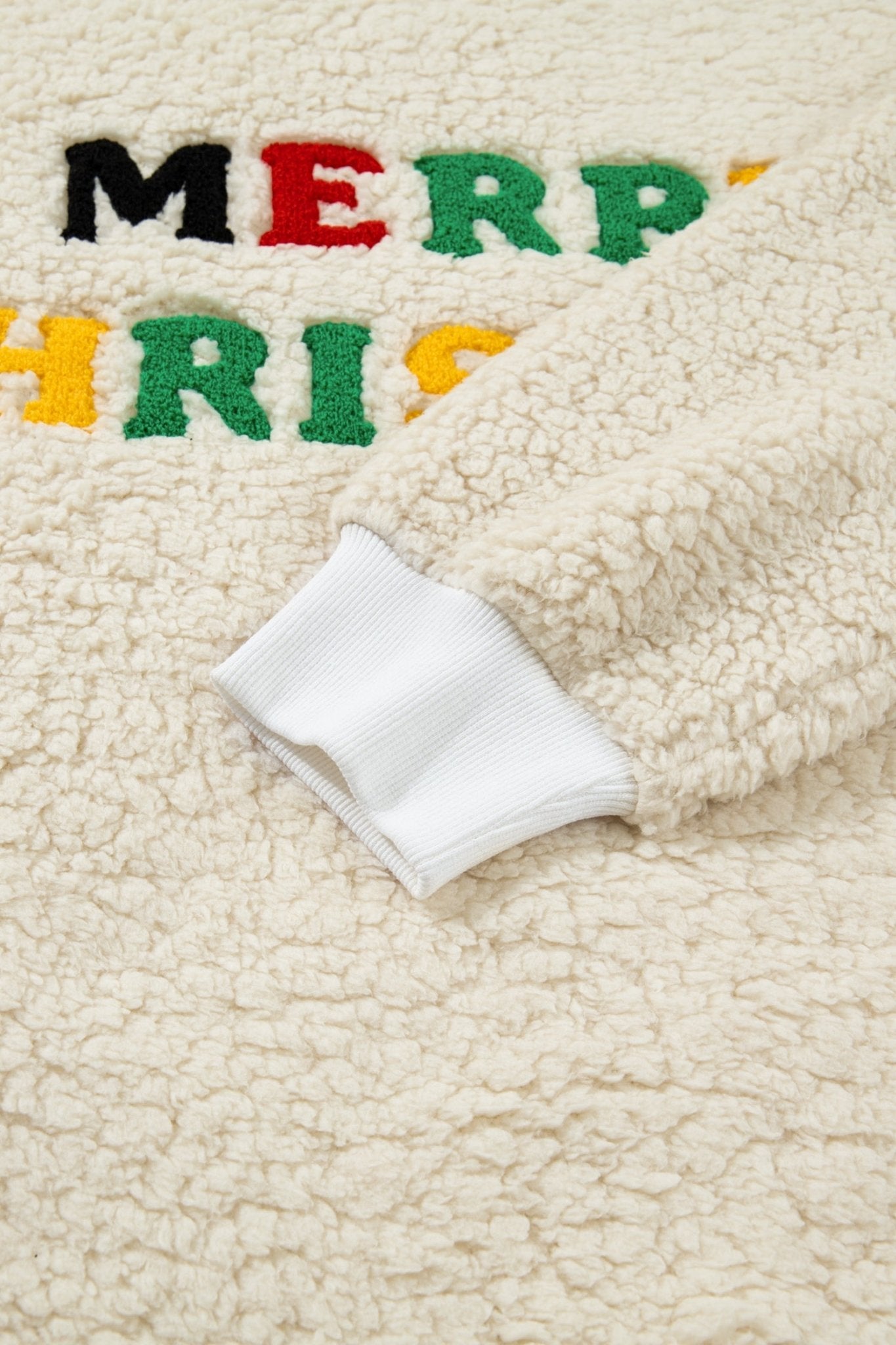 Ensley Christmas Embroidered Sherpa Pullover - Free Spirited