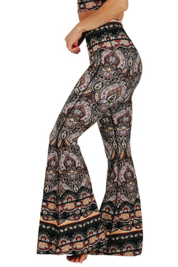 Espresso Yourself Printed Bell Bottoms - Free Spirited