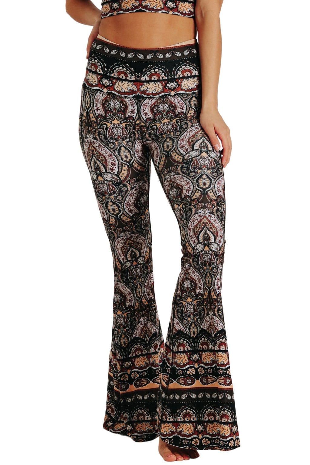 Espresso Yourself Printed Bell Bottoms - Free Spirited