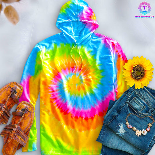 Eternity Hand-Dyed Long Sleeve Hoodie - Free Spirited