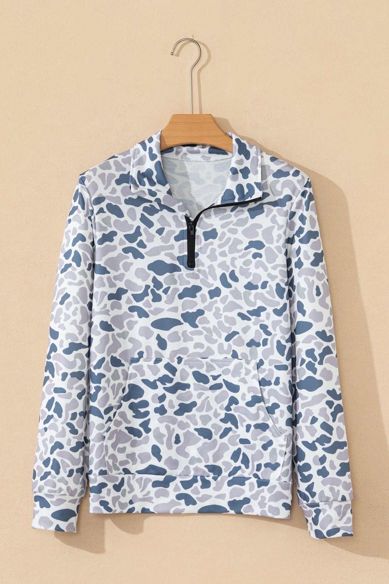 Etta Kangaroo Zip Collar Pullover by Threaded Pear - Free Spirited