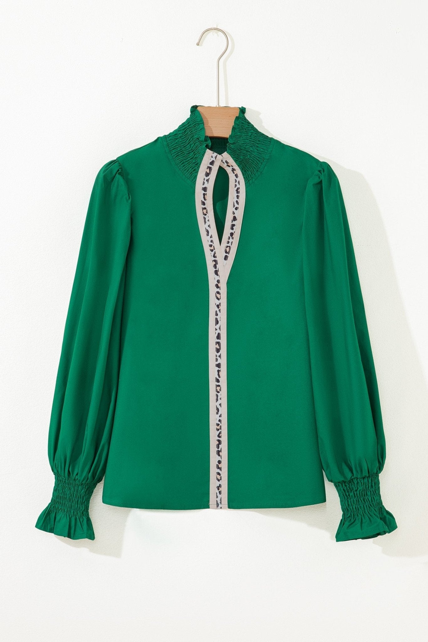 Everly Flounce Sleeve Trim Blouse by Threaded Pear - Free Spirited