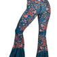 Festival Denim Printed Bell Bottoms - Free Spirited