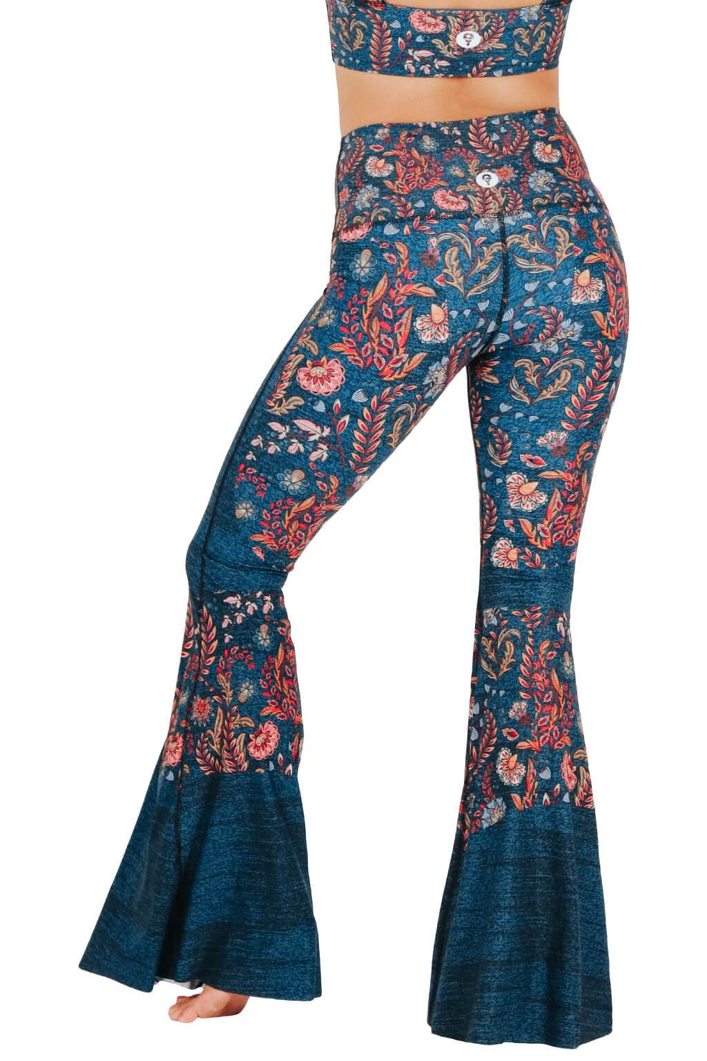 Festival Denim Printed Bell Bottoms - Free Spirited