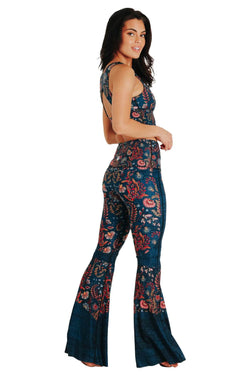 Festival Denim Printed Bell Bottoms - Free Spirited