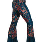 Festival Denim Printed Bell Bottoms - Free Spirited