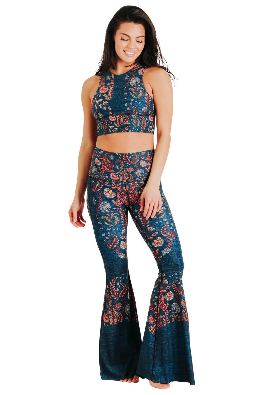 Festival Denim Printed Bell Bottoms - Free Spirited