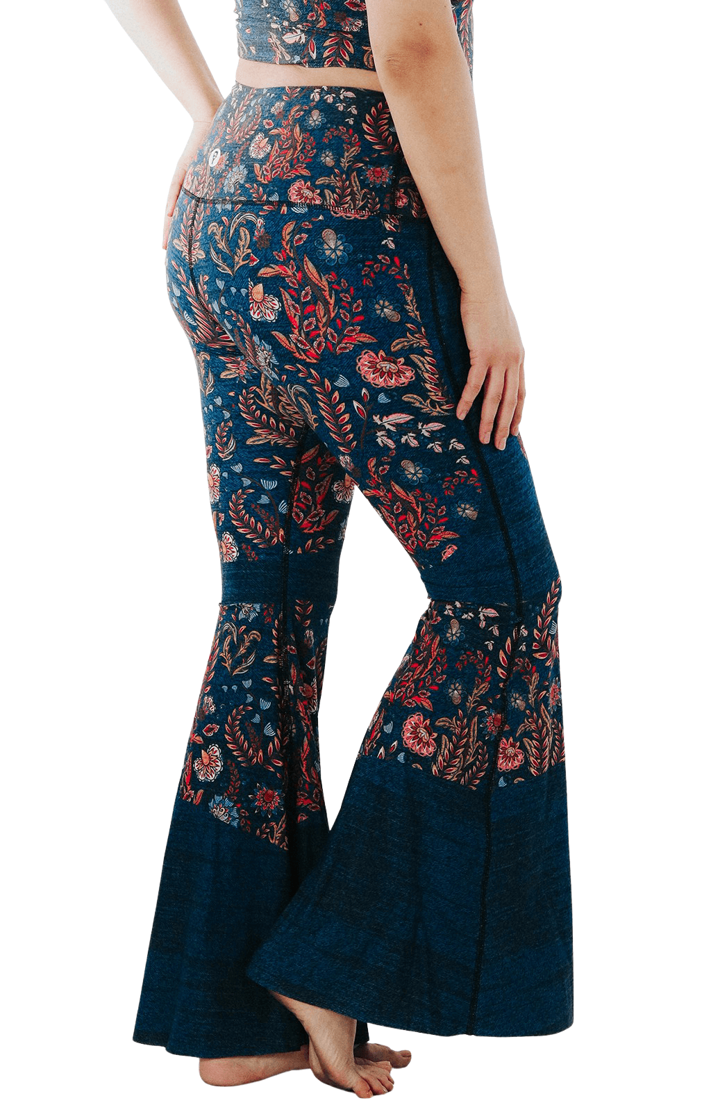 Festival Denim Printed Bell Bottoms - Free Spirited