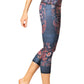 Festival Denim Printed Yoga Crops - Free Spirited