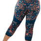 Festival Denim Printed Yoga Crops - Free Spirited