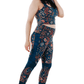 Festival Denim Printed Yoga Leggings - Free Spirited