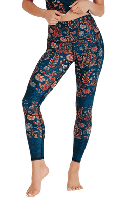 Festival Denim Printed Yoga Leggings - Free Spirited