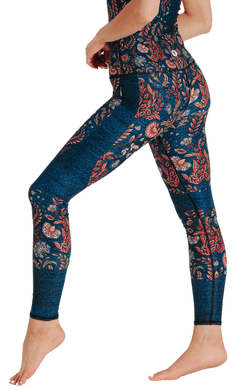 Festival Denim Printed Yoga Leggings - Free Spirited