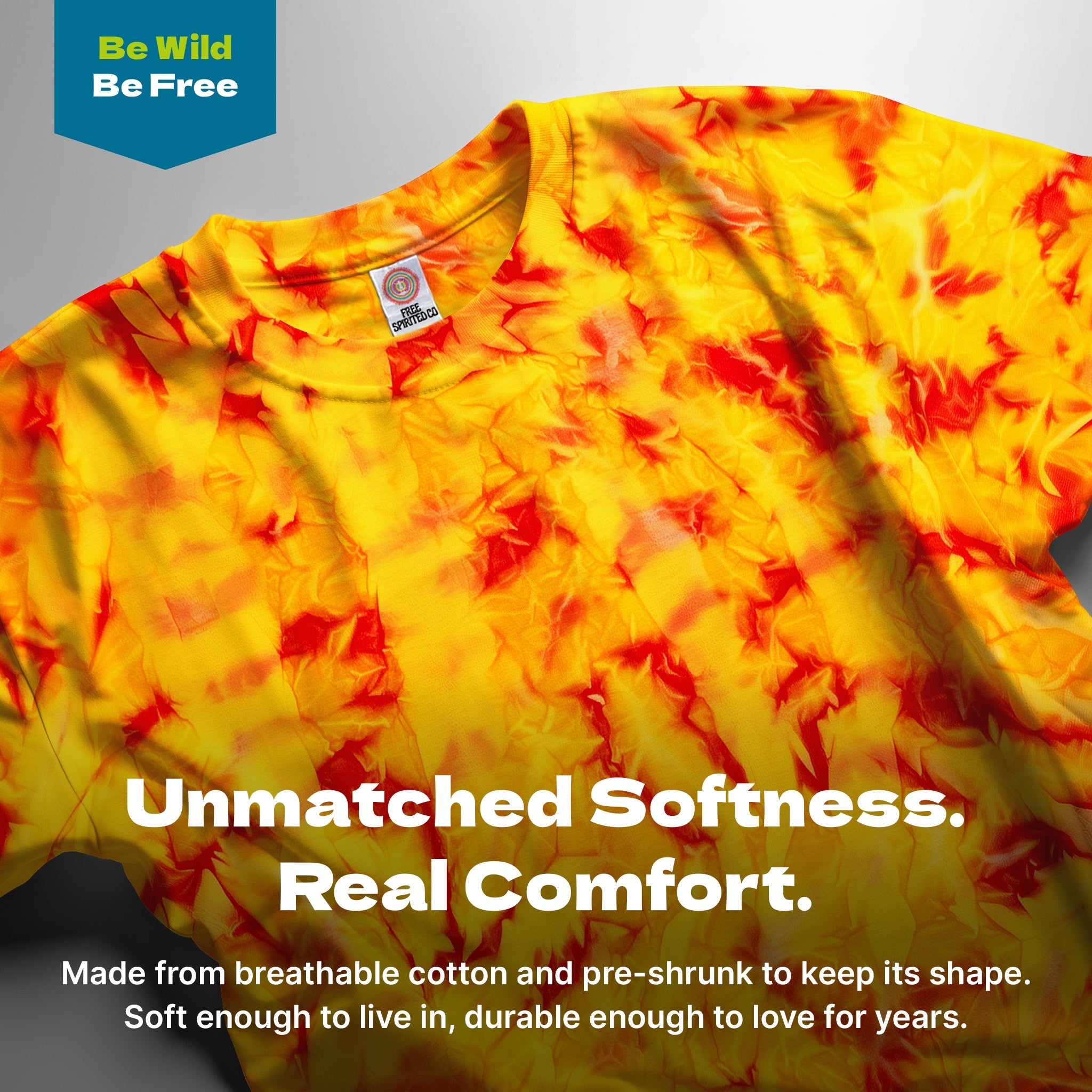 Fire Premium Hand - Dyed Comfort Shirt - Free Spirited