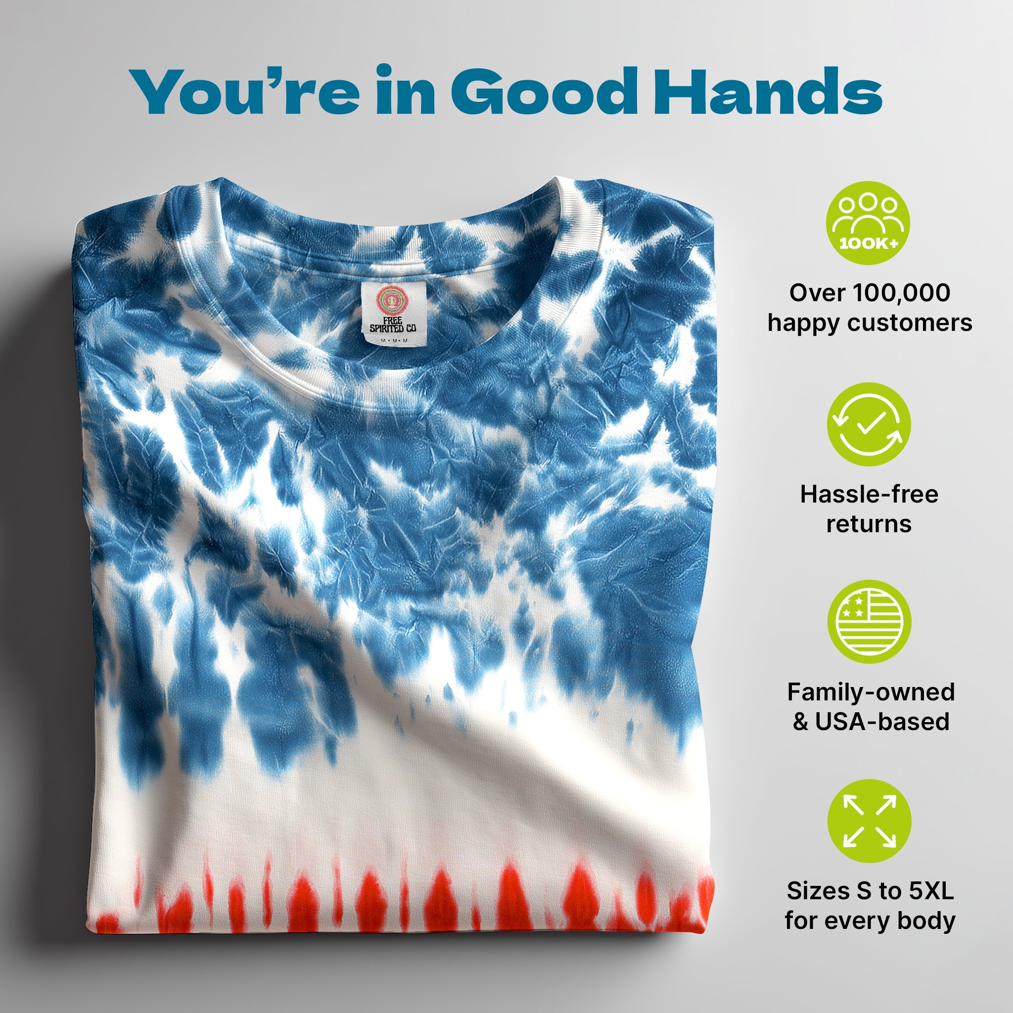 Flag Premium Hand - Dyed Comfort Shirt - Free Spirited