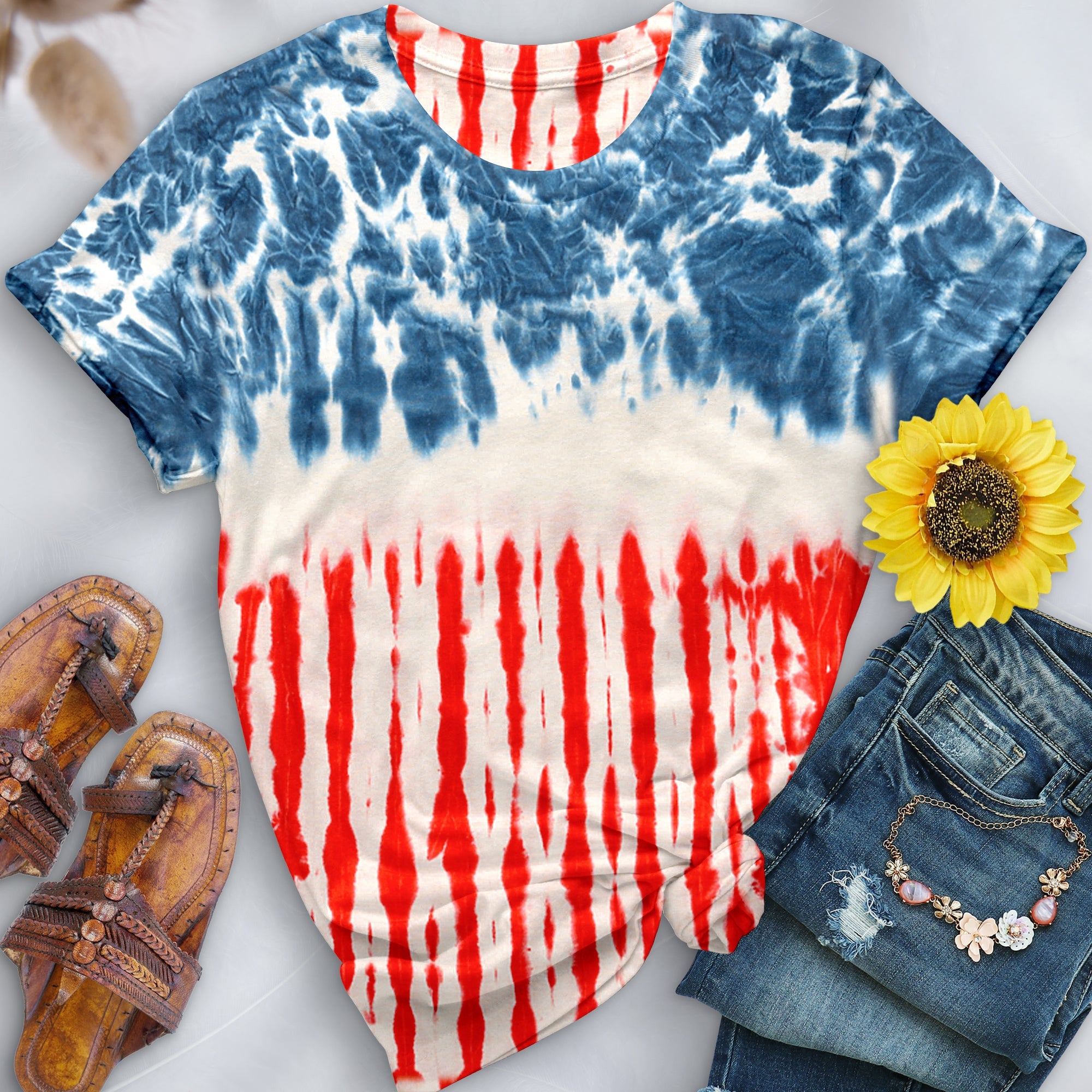 Flag Premium Hand-Dyed Comfort Shirt - Free Spirited