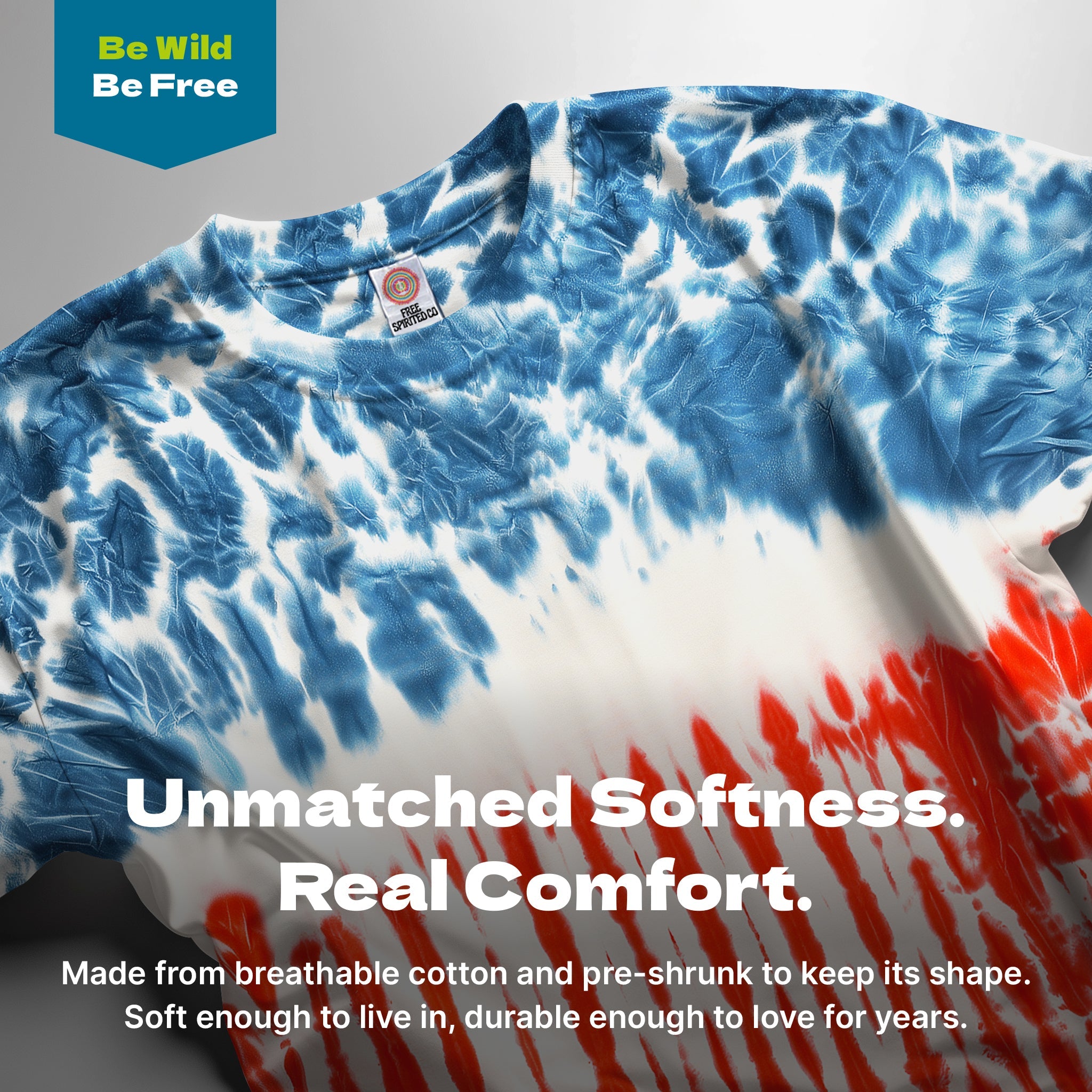 Flag Premium Hand - Dyed Comfort Shirt - Free Spirited