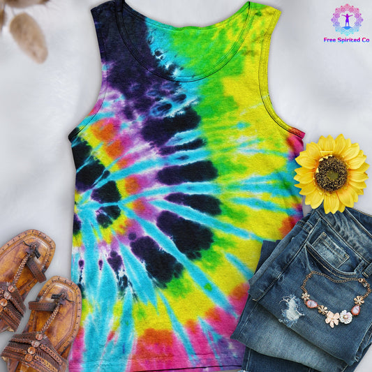 Flashback Hand - Dyed Tank Top - Free Spirited