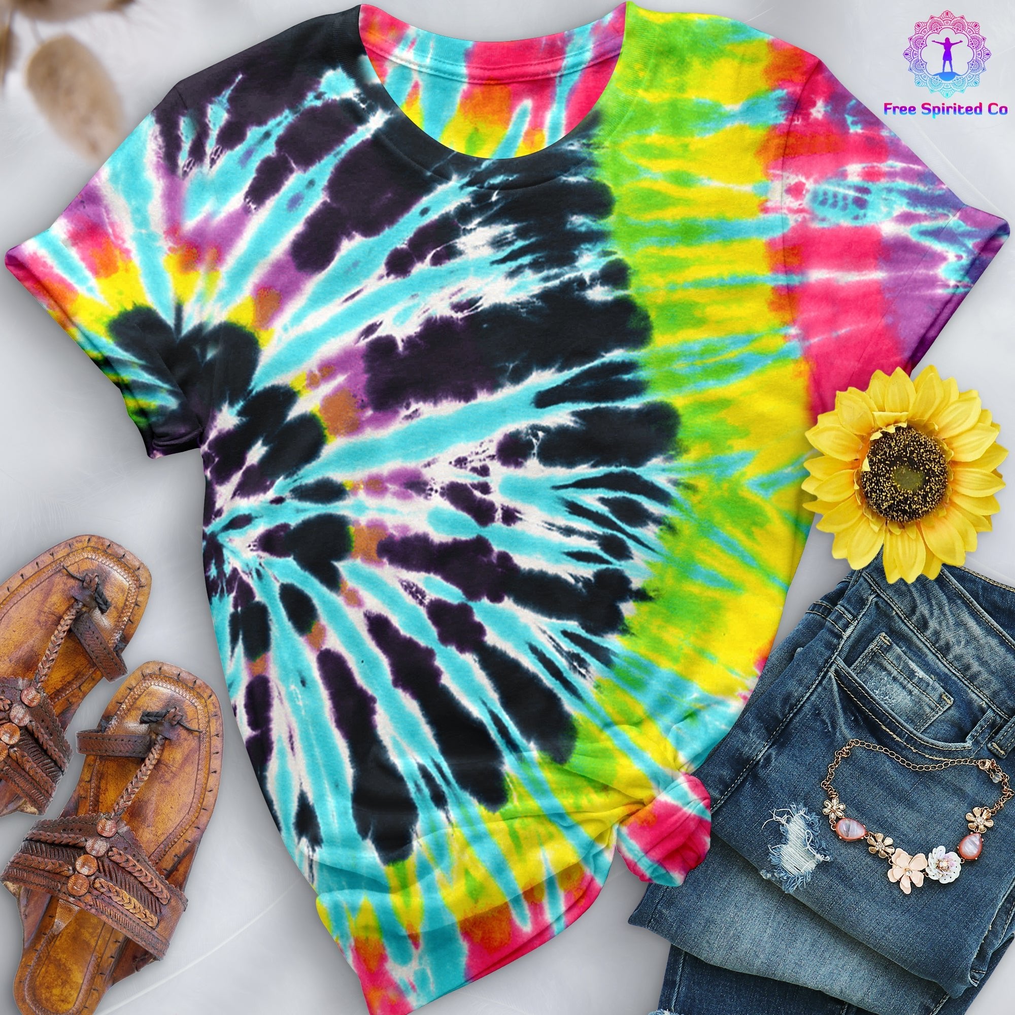 Flashback Tie Dye Tee - Free Spirited