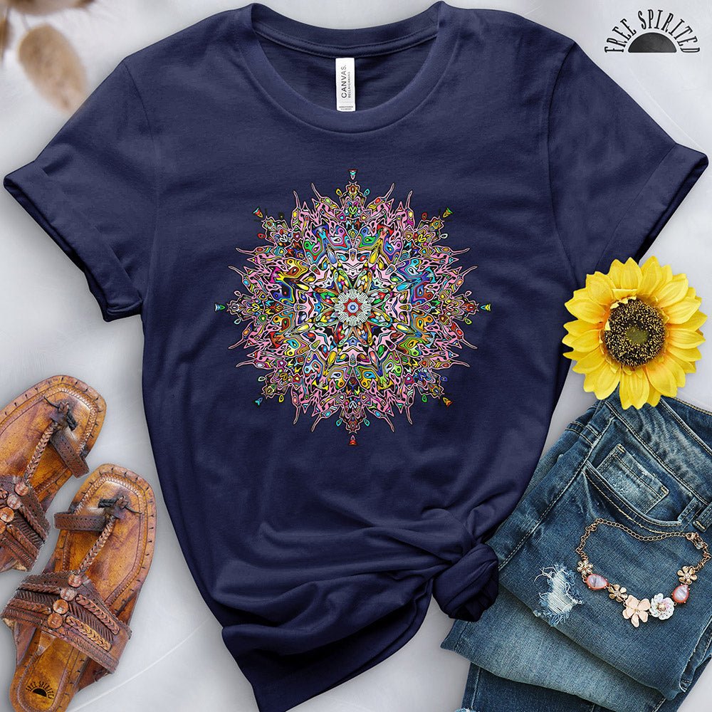 Floral Lotus Mandala Tee - Free Spirited