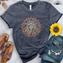 Floral Lotus Mandala Tee - Free Spirited