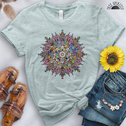 Floral Lotus Mandala Tee - Free Spirited