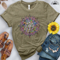 Floral Lotus Mandala Tee - Free Spirited