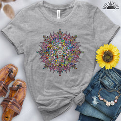 Floral Lotus Mandala Tee - Free Spirited