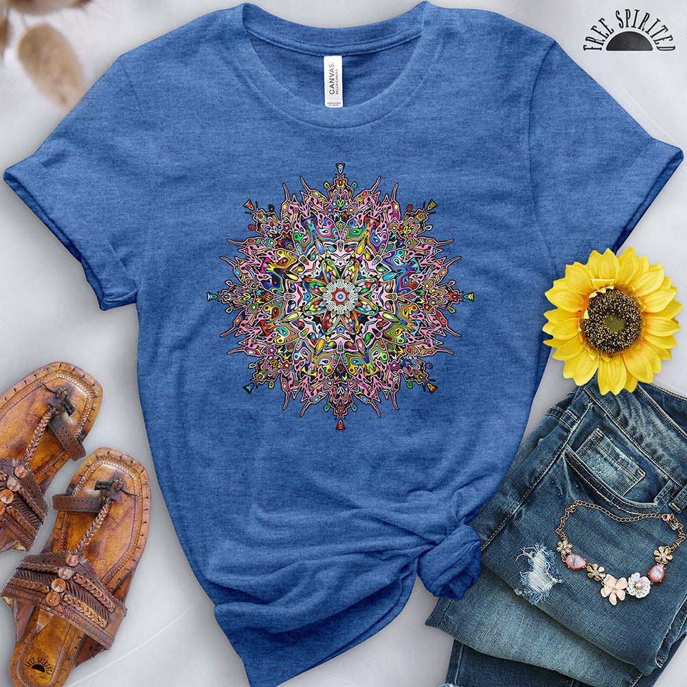 Floral Lotus Mandala Tee - Free Spirited