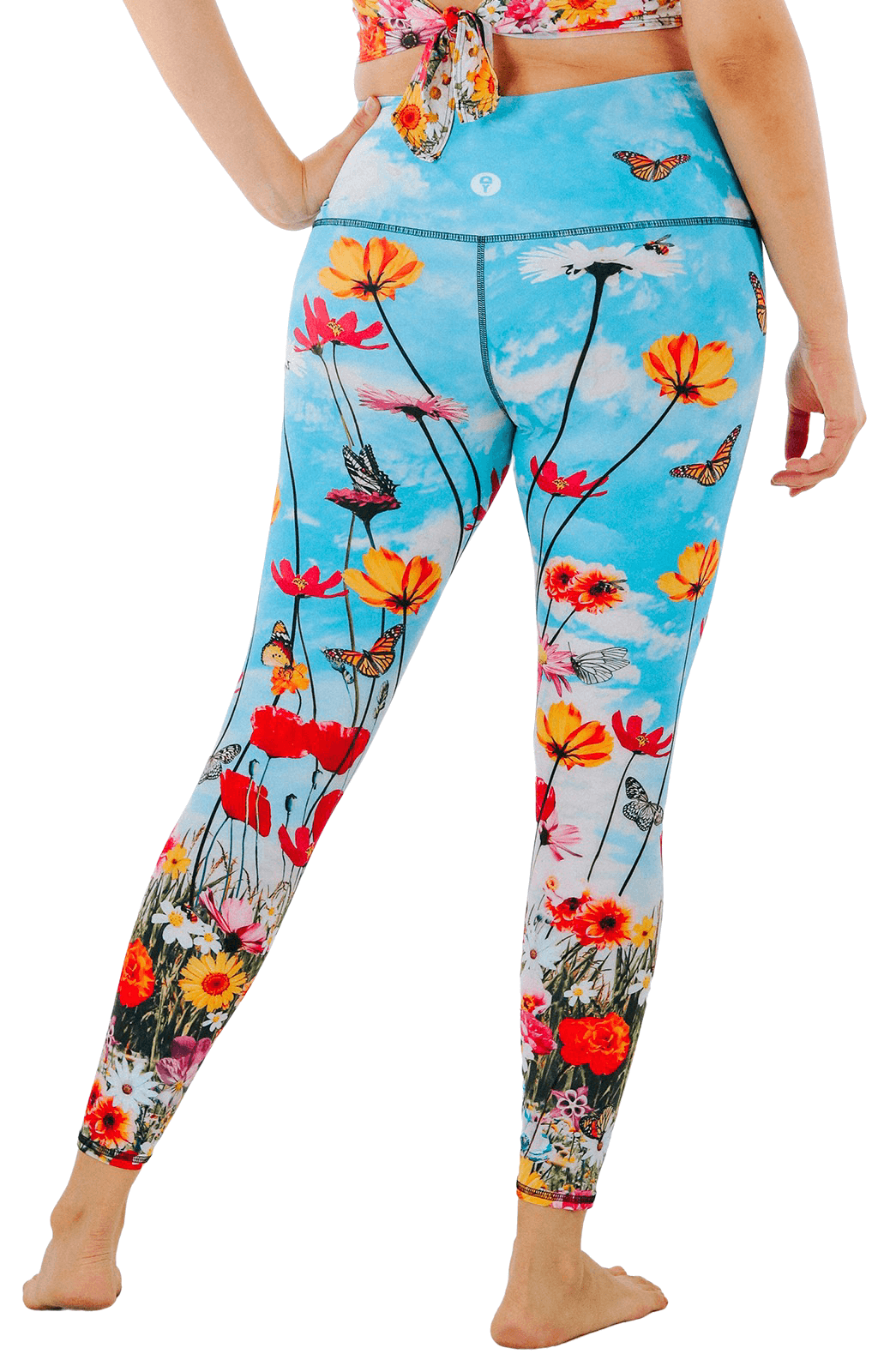 Flower Bomb Printed Yoga Leggings - Free Spirited