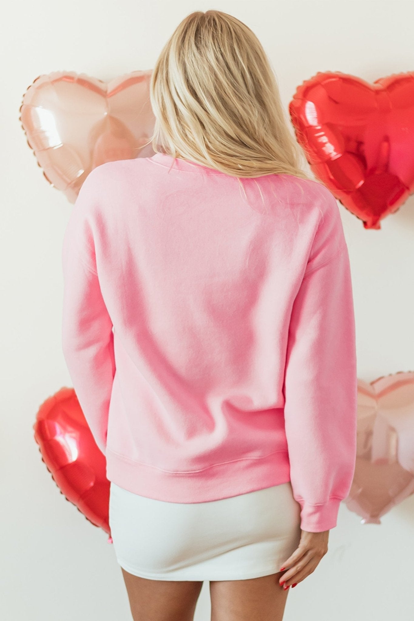 Genevieve Heart Valentines Day Pullover by Threaded Pear - Free Spirited