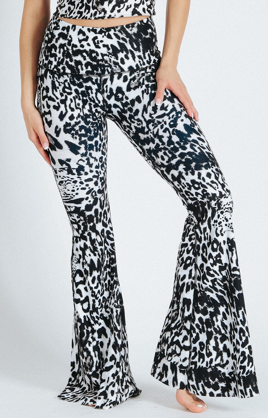 Ghost Leopard Printed Bell Bottoms - Free Spirited