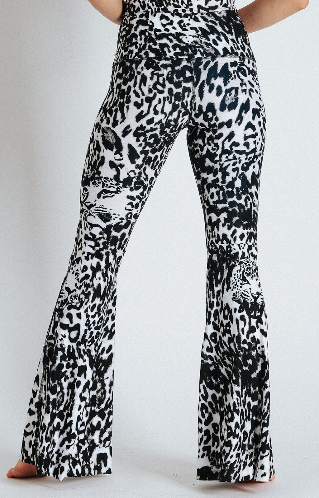 Ghost Leopard Printed Bell Bottoms - Free Spirited